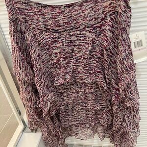 Calvin Klein 100% silk asymmetrical skirt with ruffles